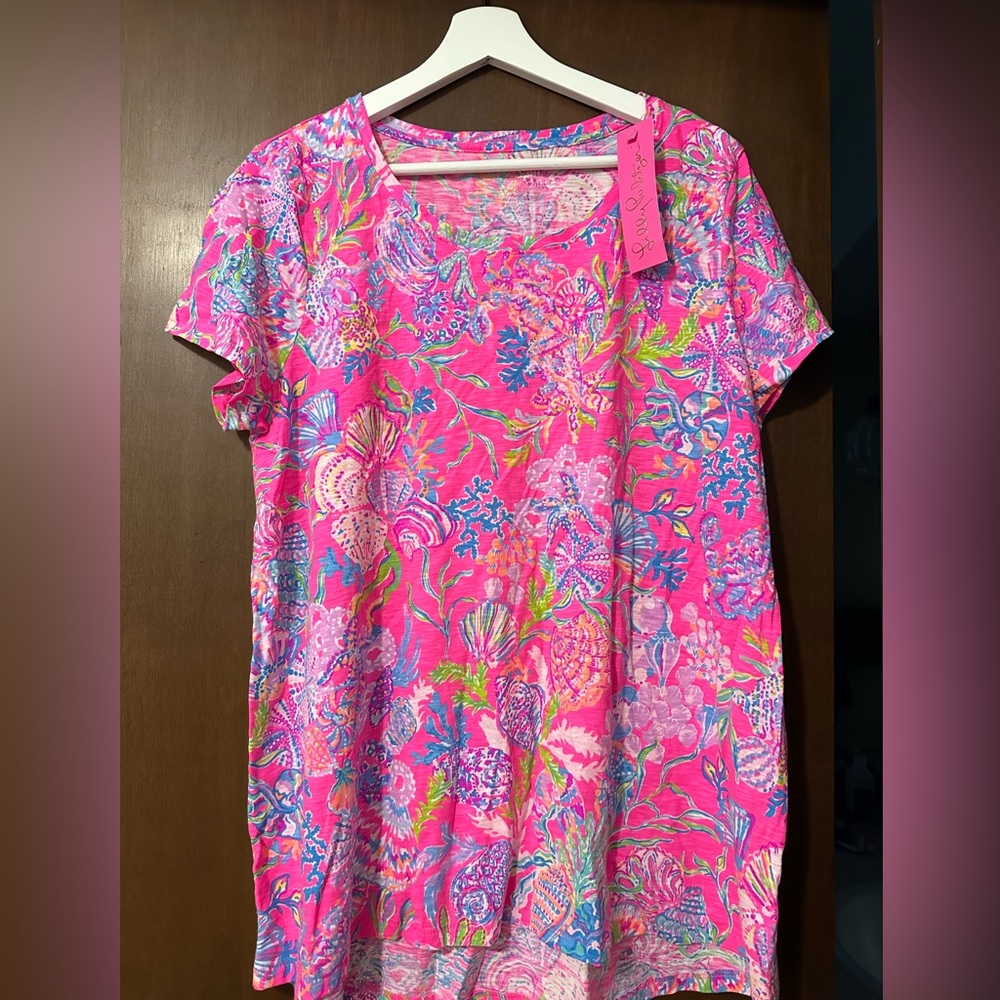 Lilly Pulitzer Shell Me Something Good T-Shirt XL NWT